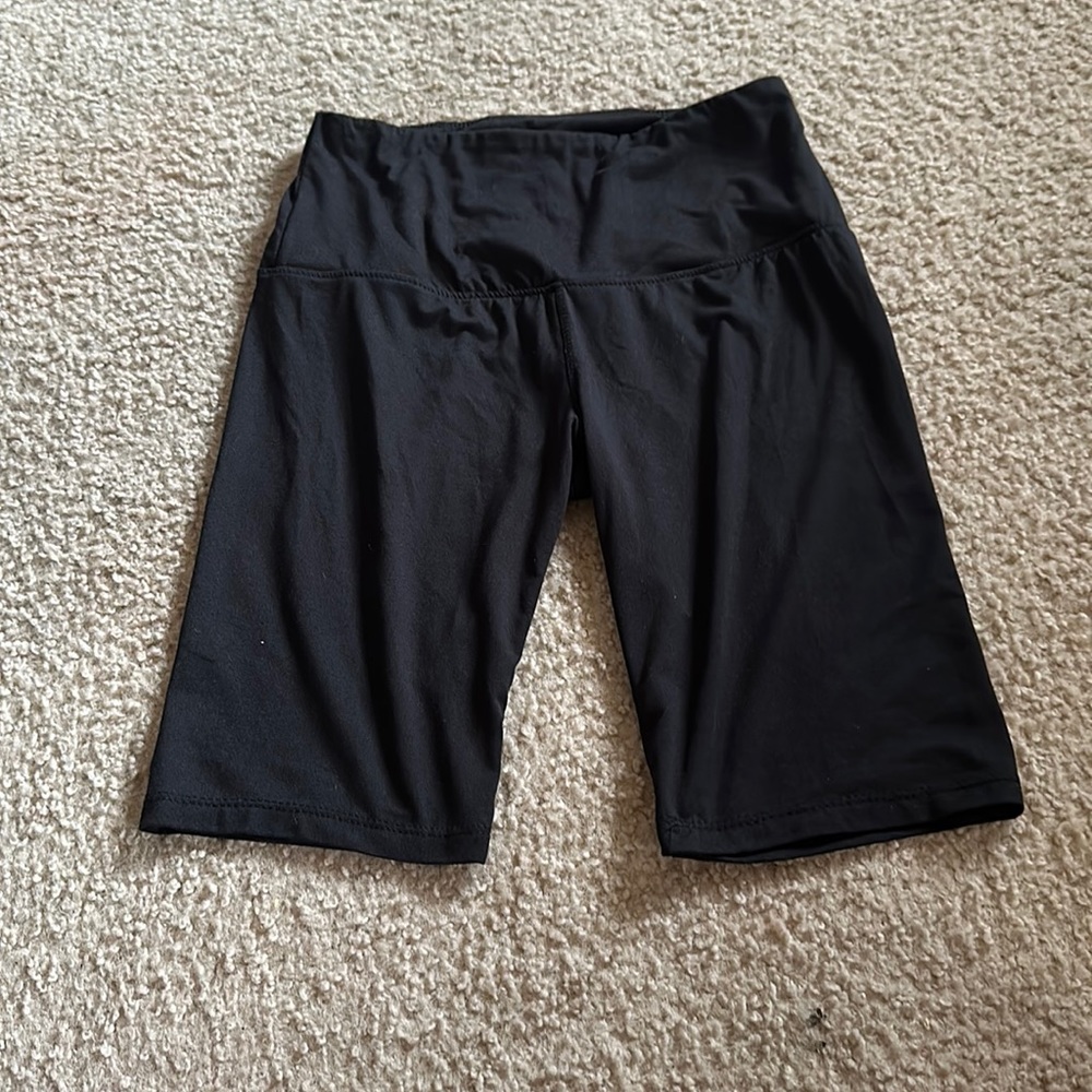 BLACK BIKER SHORTS